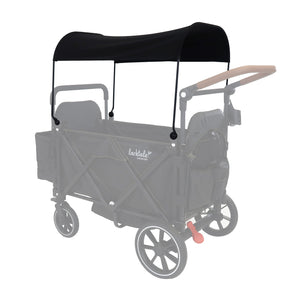 caravan stroller wagon sun topper in black